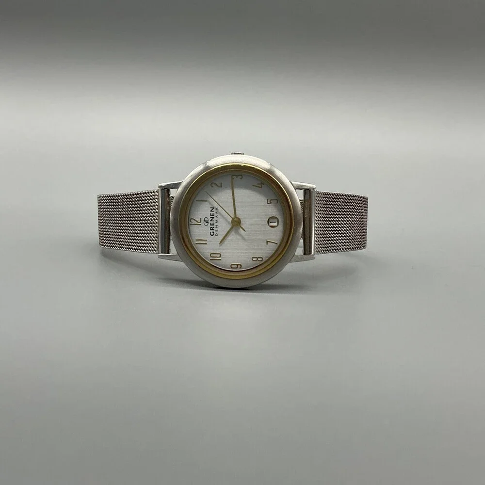 Women's Two-Tone Mesh Bracelet Watch - Silver and Gold